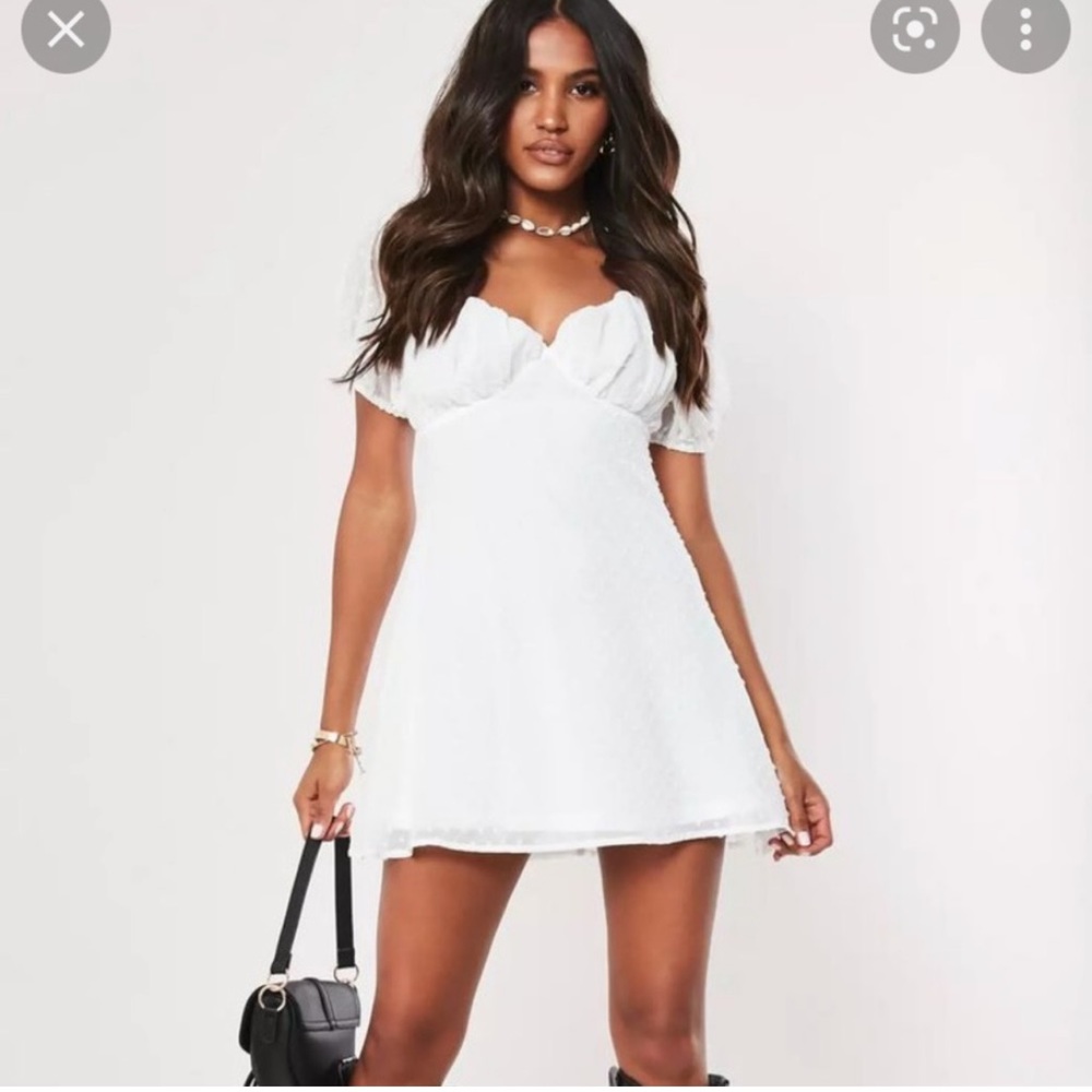 Brand new misguided white dress with back zipper